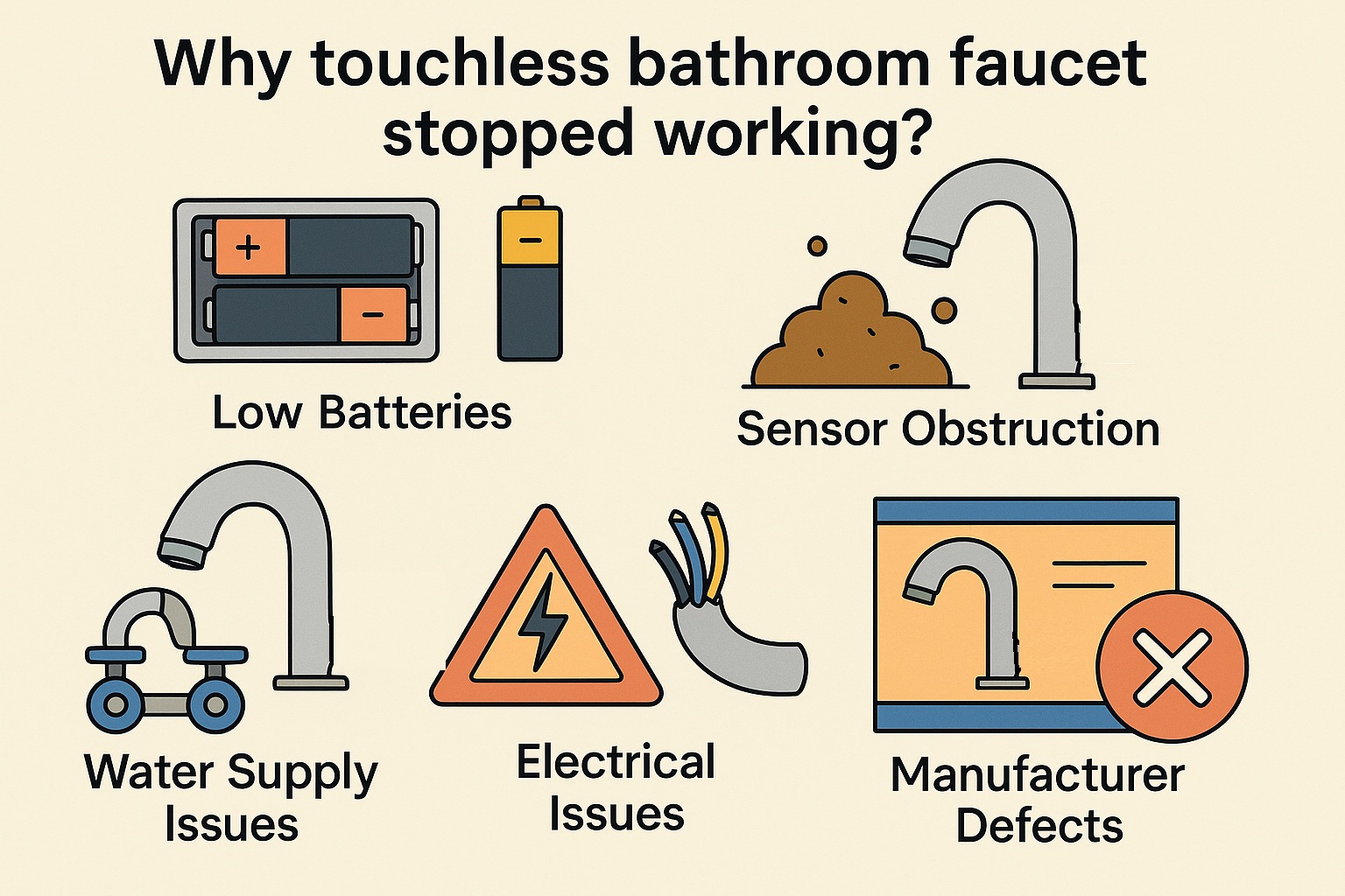 Why touchless bathroom faucets stopped working troubleshooting overview